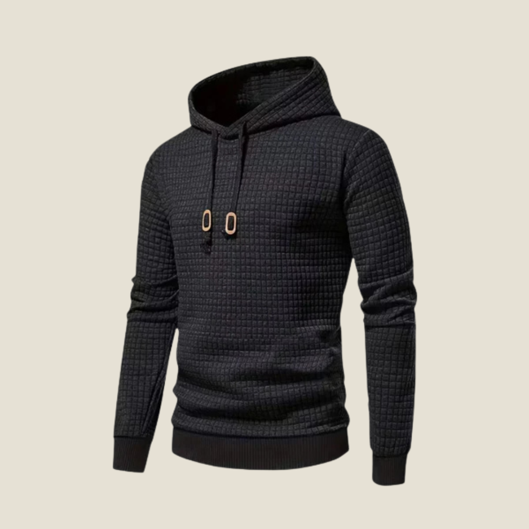 Men’s Knit Hoodie - Model Guilhermmo - Black / M - st - guilhermmo