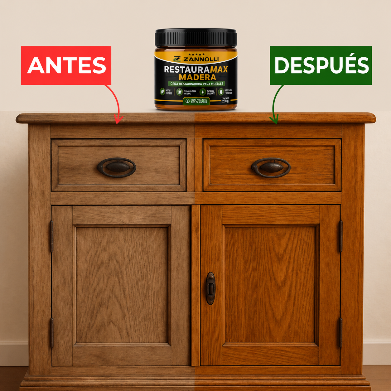 RestauraMax - Cera Restauradora para Muebles | Paga 1 y llévate 2