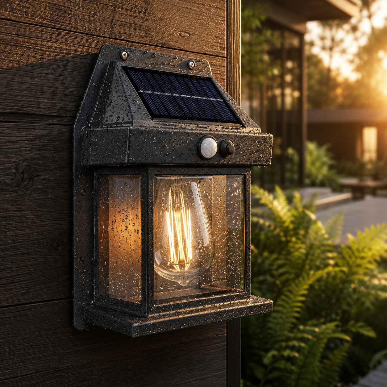 SolarLume™ | Vattentålig solcellslampa för vägg med rörelsesensor – Köp 1, få 2
