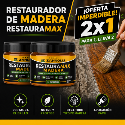 RestauraMax - Cera Restauradora para Muebles | Paga 1 y llévate 2