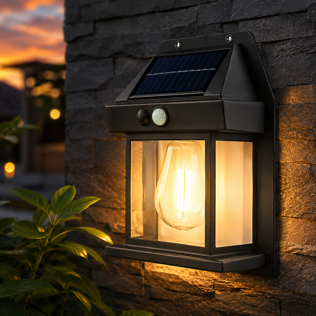 SolarLume™ | Vattentålig solcellslampa för vägg med rörelsesensor – Köp 1, få 2
