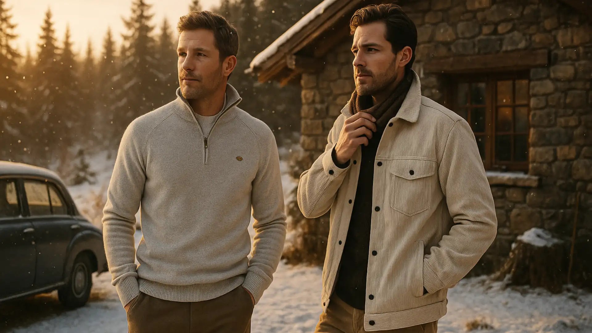 Beige corduroy jacket with button closure and collar, suitable for casual wear.