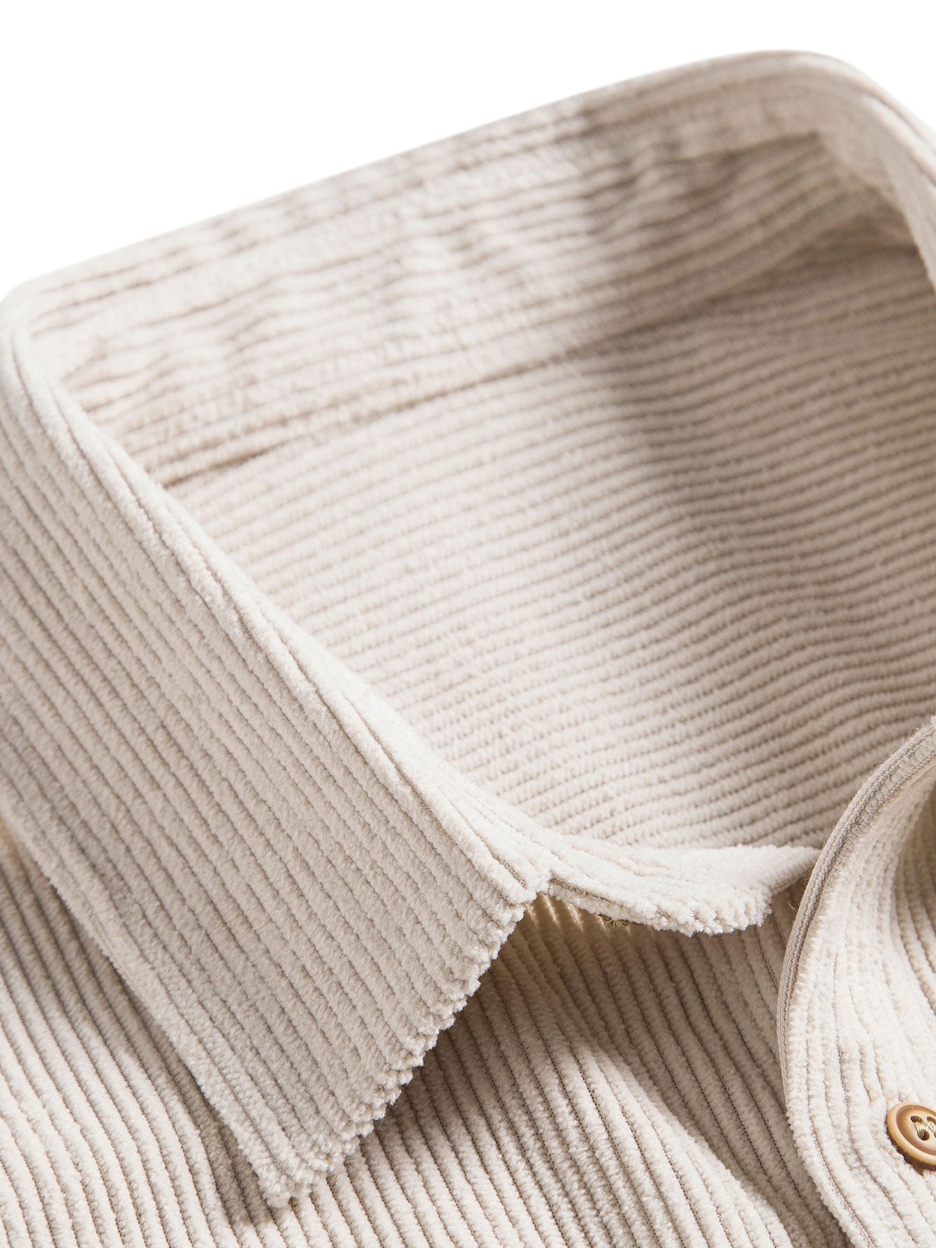 Corduroy Button Up Short Sleeved Shirt - Shirts