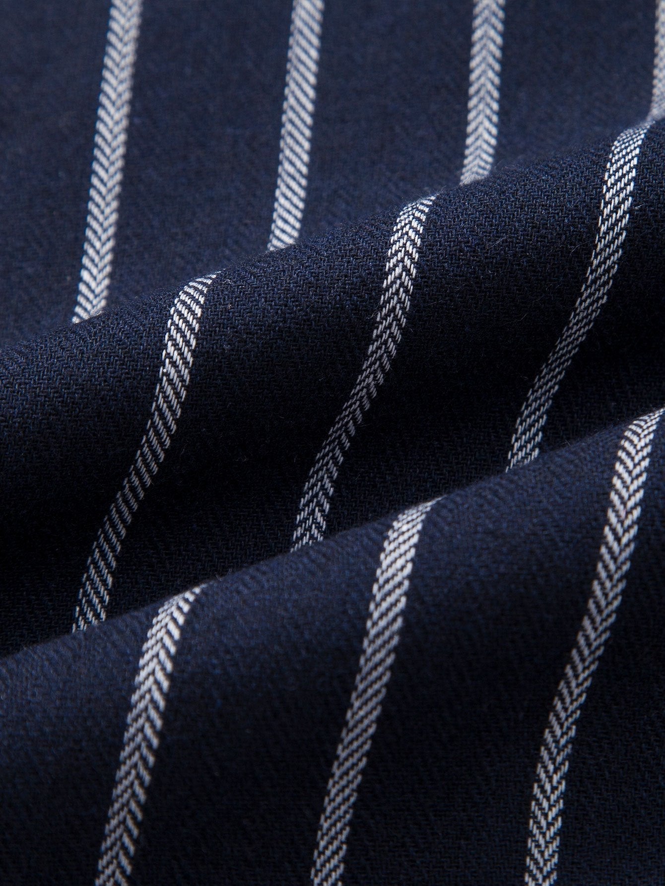 Cotton Blend Striped Button Up Shirt - Shirts