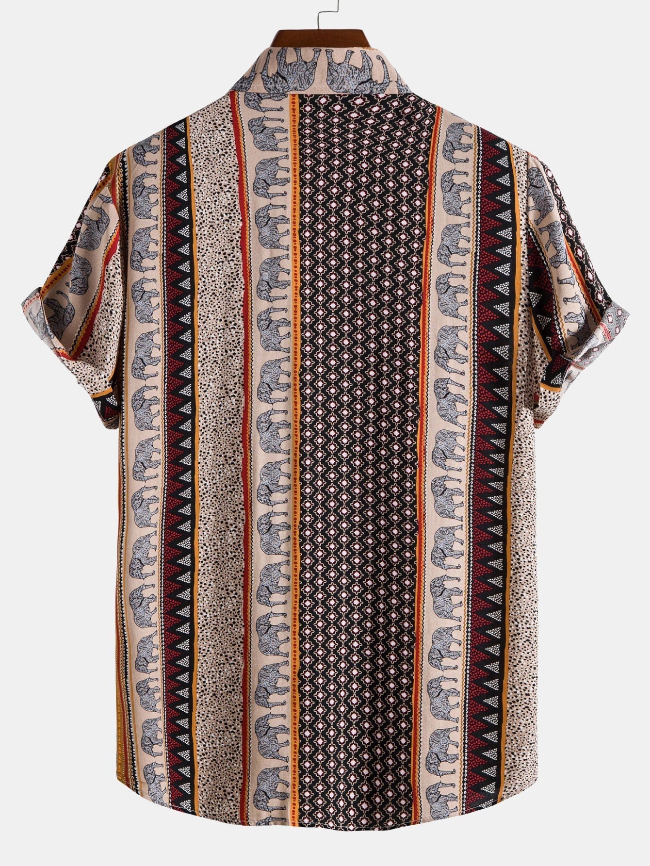 Elephant Geometric Print Shirt - Shirts
