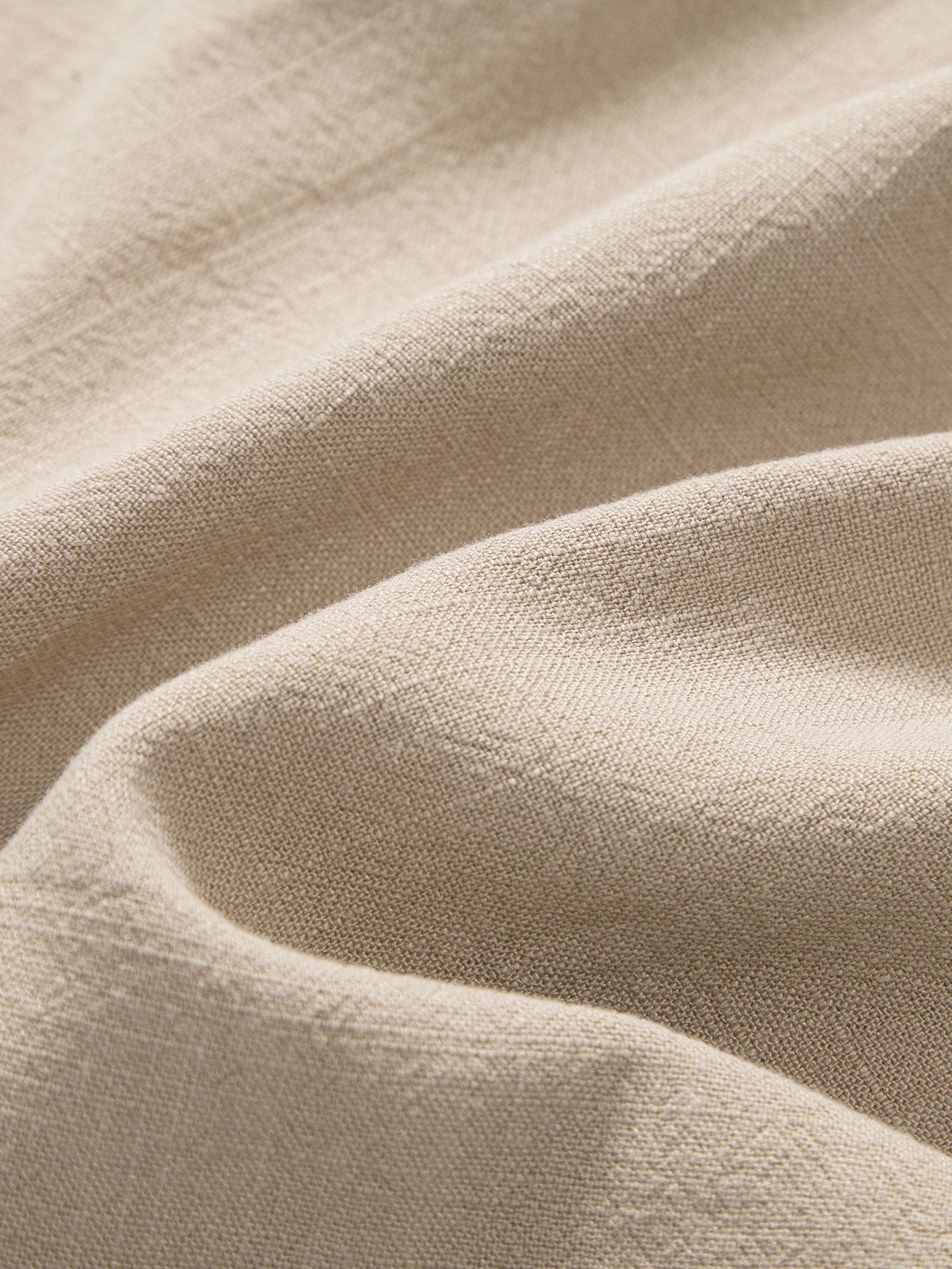 Linen And Rayon Blend Stand Collar Shirt - Shirts