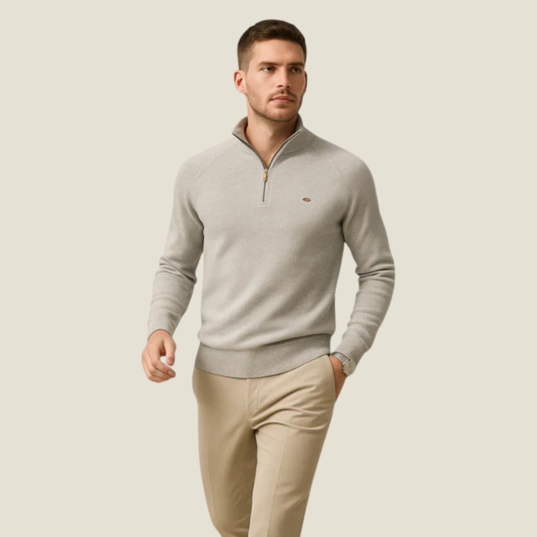 Men’s Half-Zip Sweater - Model Bennett - st - bennet