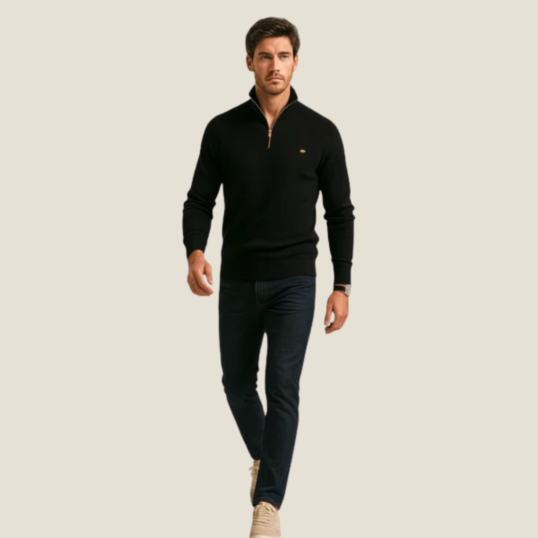 Men’s Half-Zip Sweater - Model Bennett - st - bennet