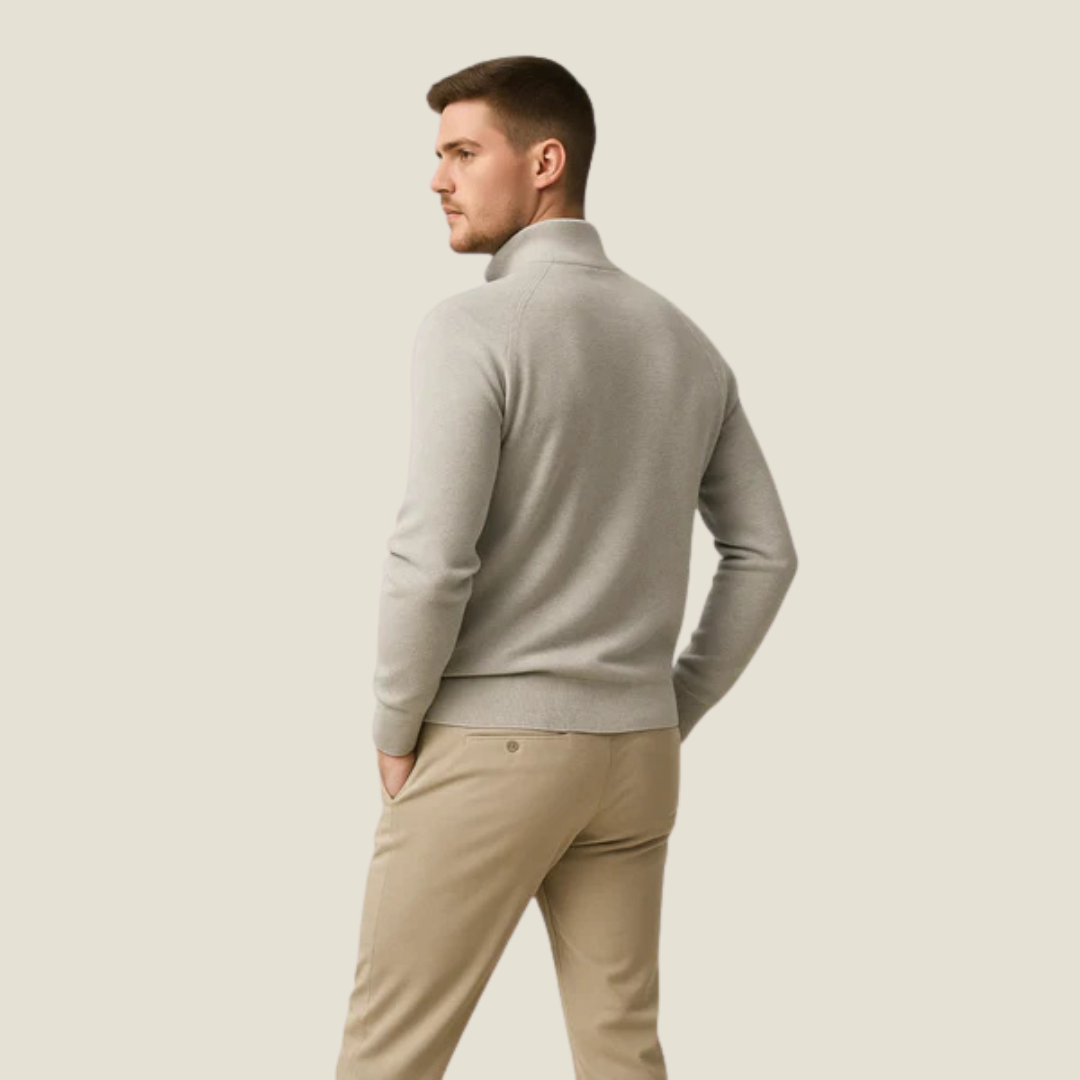 Men’s Half-Zip Sweater - Model Bennett - st - bennet