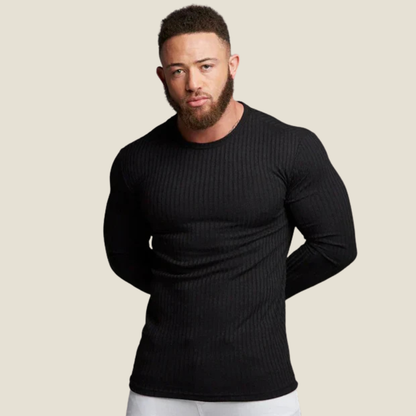 Men’s Slim Fit Sweater - Model Lorenzo - Black / M - st - lorenzo