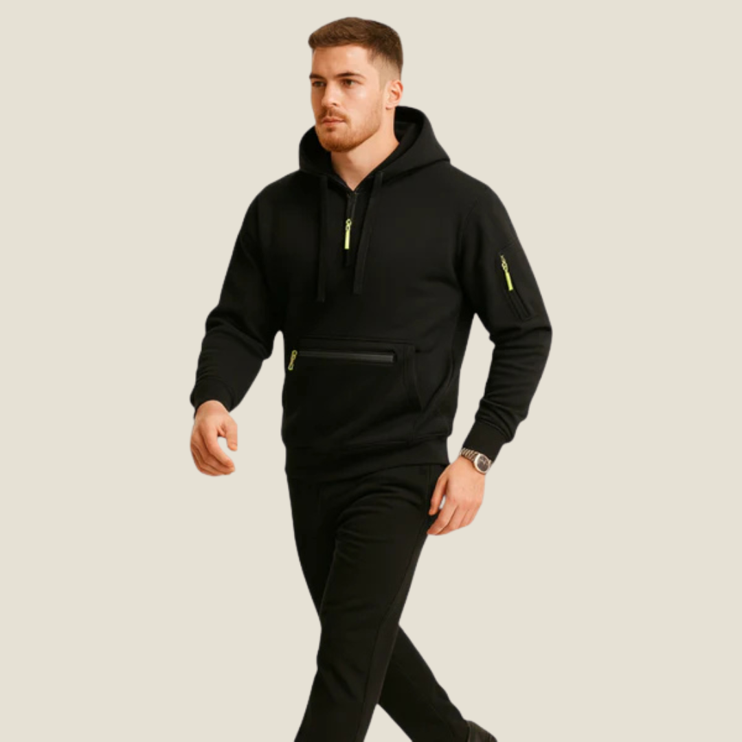 Men’s Tech Hoodie - Model Cole - st - cole