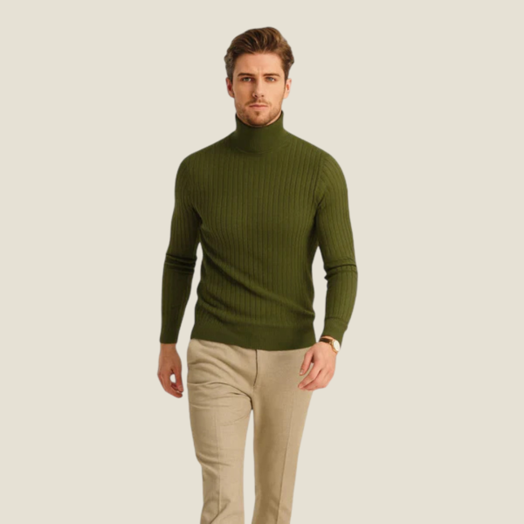 Men’s Wool Turtleneck Sweater - Model Daniel - st - daniel