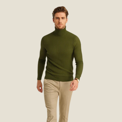 Men’s Wool Turtleneck Sweater - Model Daniel - st - daniel