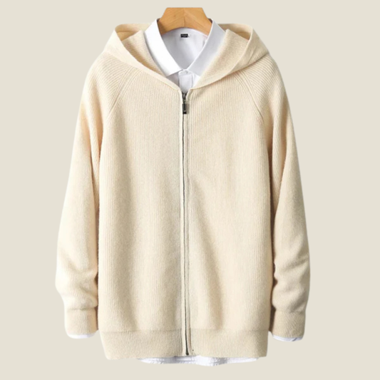 Men’s Wool Zipped Hoodie - Model Merino - Beige / S - st - merino
