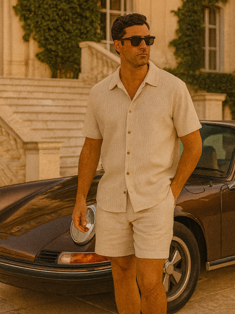 Old Money Duo Set – Premium Shirt & Shorts - Two Pieces Outfits