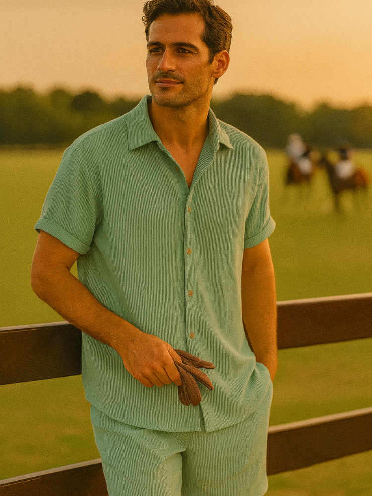 Old Money Duo Set – Premium Shirt & Shorts - Two Pieces Outfits