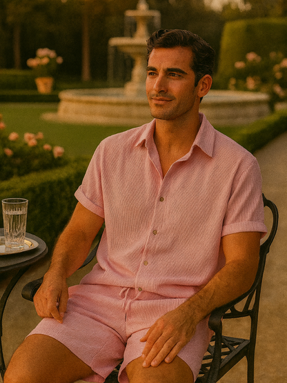 Old Money Duo Set – Premium Shirt & Shorts - Two Pieces Outfits