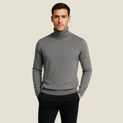 Turtleneck Sweater For Mens - Model Blake - Grey / S - st - Blake