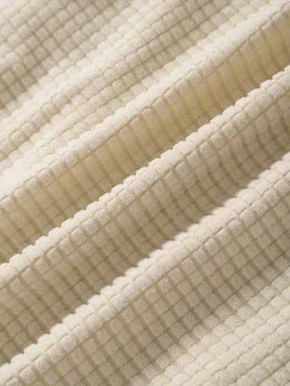 Waffle Lapel Solid Henley Shirts - Shirts